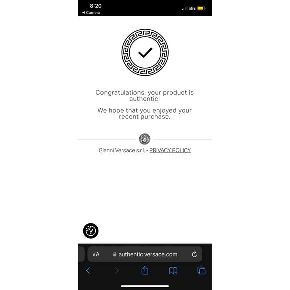 Versace Long Sleeve Glitter Shimmer Logo Made in Italy 12A Youth Big Kids - Picture 10 of 11